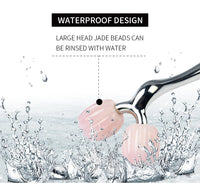 Rose Quartz Jade Roller Facial Massager 3D Massage Face Roller Face-lift Skin Care Tool Thin Face Chin Neck Body Wrinkle Remover