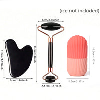 Ice Face Roller & Gua Sha Facial Care Set
