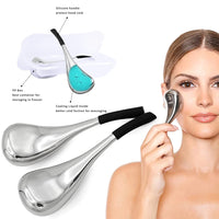 1Pair Ice Globes Face Eyes Cryo Sticks Stainless Steel Beauty Facial Massager Cooling Rollers Skin Care Anti Wrinkles Lift Tool